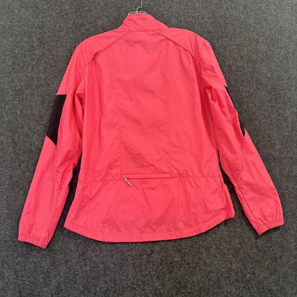 Nike Jacket Women's Medium Pink Full Zip Windbreaker Running Reflective Pockets - Picture 6 of 8